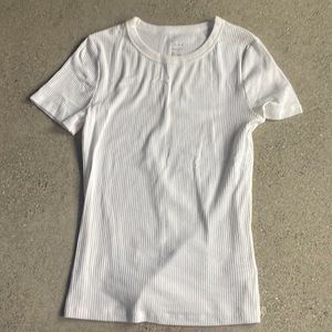 A New Day White Ribbed Tee. Size Small.
